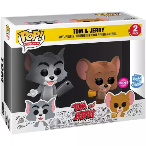 Tom Knife Flocked  2 Pack Funko POP! Vinyl Figure Tom and Jerry Box