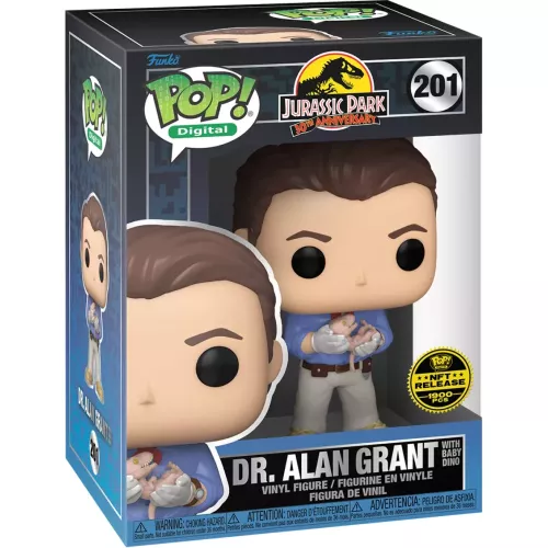 Dr. Alan Grant eith Baby Dino #201 Funko POP! Vinyl Figure Jurassic Park 30th Anniversary Box