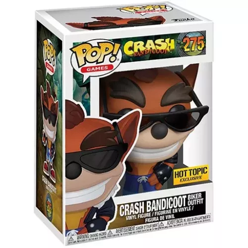 Crash Bandicoot Biker Outfit #275 Funko POP! Vinyl Figure Crash Bandicoot Box