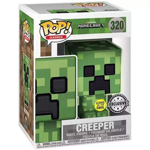 Creeper Glows in the Dark  #320 Funko POP! Vinyl Figure Mojang Minecraft Box
