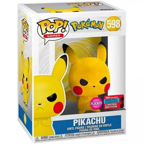 Pikachu Grumpy Flocked  #598 Funko POP! Vinyl Figure Pokémon Box