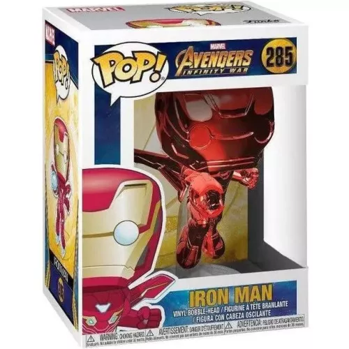 Iron Man Red Chrome  #285 Funko POP! Vinyl Figure Marvel Avengers Infinity War Box