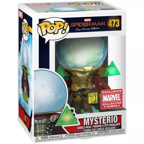 Mysterio Lights Up! #473 Funko POP! Vinyl Figure Marvel Spider-Man Far From Home Collector Corps Box