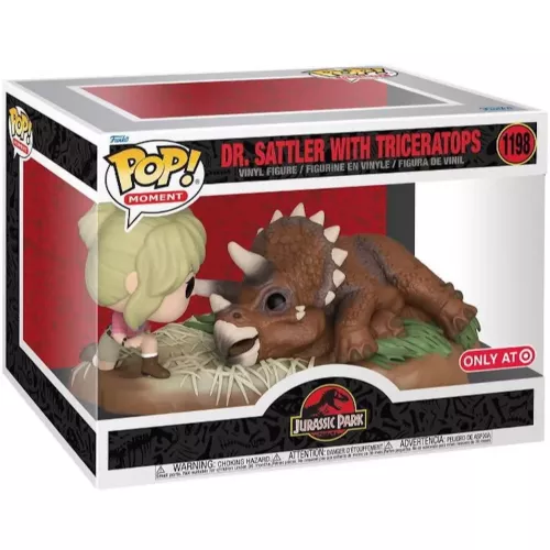 Dr. Sattler with Triceratops Moment #1198 Funko POP! Vinyl Figure Jurassic Park Box