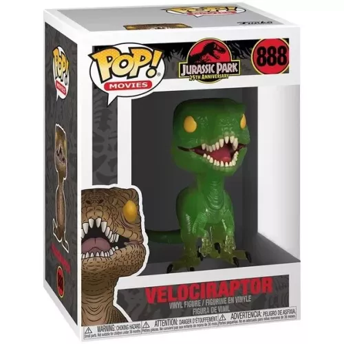Velociraptor Green #888 Funko POP! Vinyl Figure Jurassic Park 25th Anniversary Box