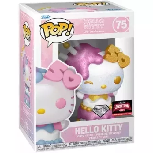 Hello Kitty Cake Diamond Collection  #75 Funko POP! Vinyl Figure Hello Kitty 50th Anniversary Box