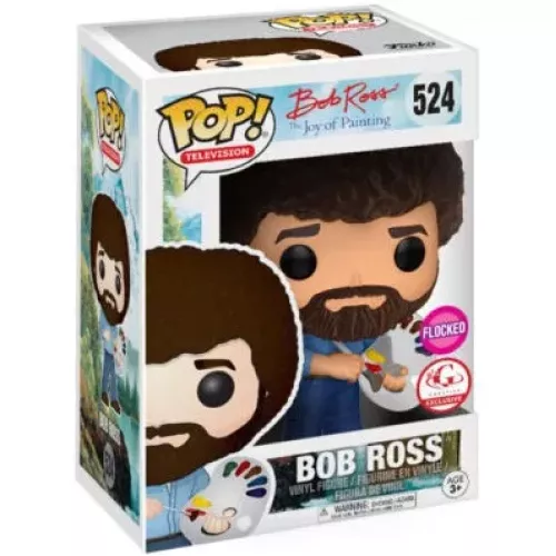 Bob Ross Flocked  #524 Funko POP! Vinyl Figure Bob Ross The Joy of Painting Box