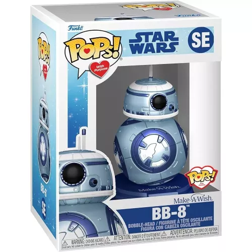 BB-8 Blue With Purpose Metallic  Special Edition Funko POP! Vinyl Figure Star Wars Make a Wish Box