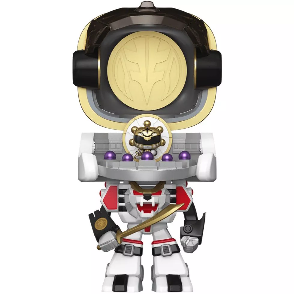 Tigerzord with White Ranger