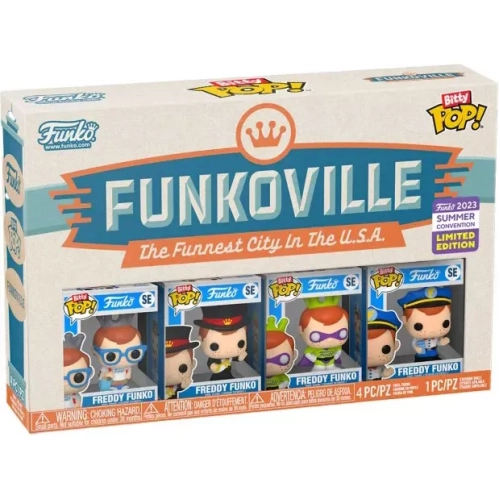 Funko Pop! Freddy Funko 4 Pack Superhero Bitty Pop Box