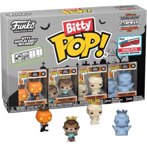 Funko Pop! Freddy Funko 4 Pack Jack-o-Lantern Funko Presents Heavy Metal Halloween 2023 Box