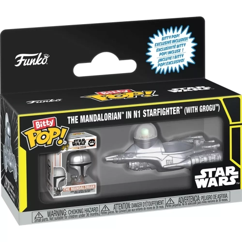 Funko Pop! The Mandalorian in N1 Starfighter (with Grogu) Box