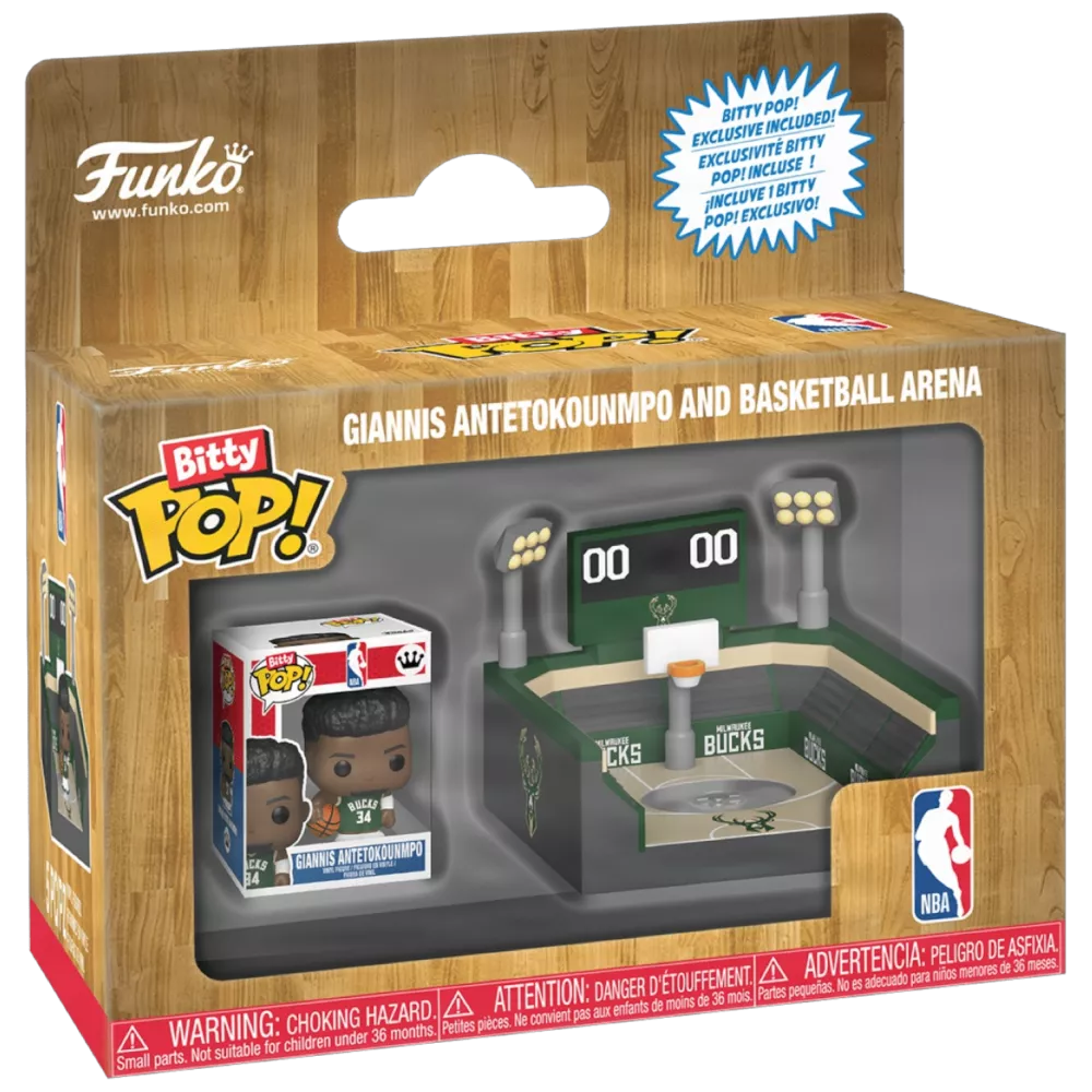 Giannis Antetokounmpo and Basketball Arena Box