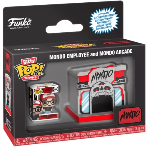 Funko Pop! Mondo Employee and Mondo Arcade Bitty Pop Box