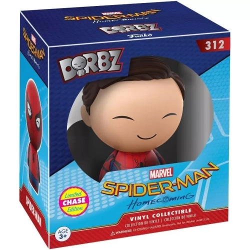 Funko Pop! Spider-Man #312 Unmasked Chase Marvel Spider-Man Homecoming Box