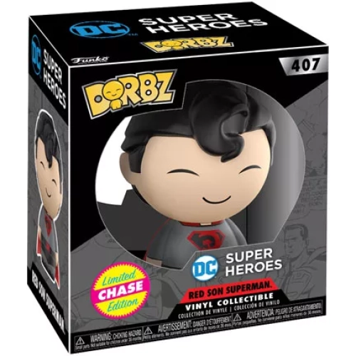 Funko Pop! Red Son Superman #407 Chase DC Super Heroes Box