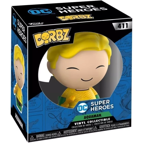 Funko Pop! Aquaman #411 DC Super Heroes Dorbz Vinyl Figure Box