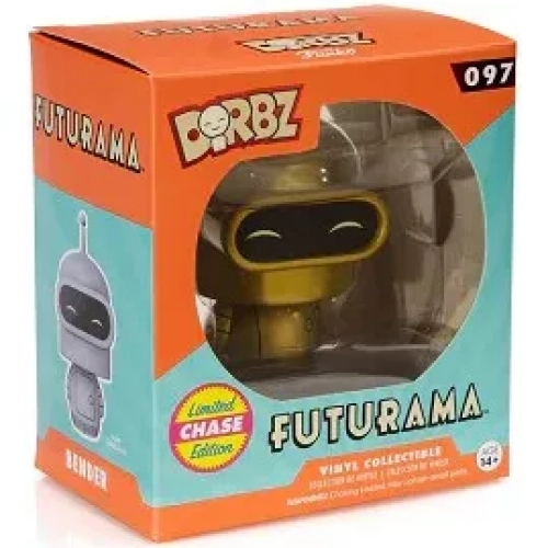 Funko Pop! Bender #97 Chase Gold Futurama Dorbz Vinyl Figure Box