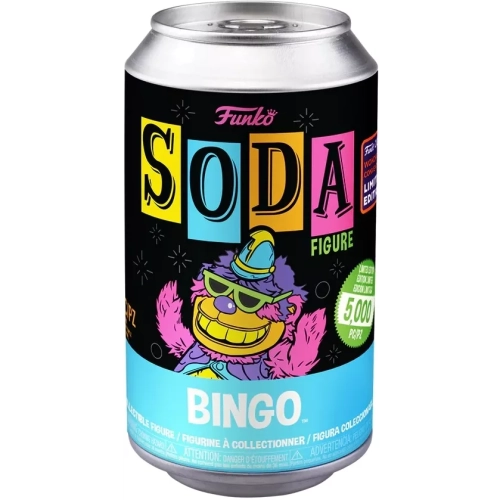 Funko Pop! Bingo Soda Canister Chase Glows in the Dark Blacklight Box