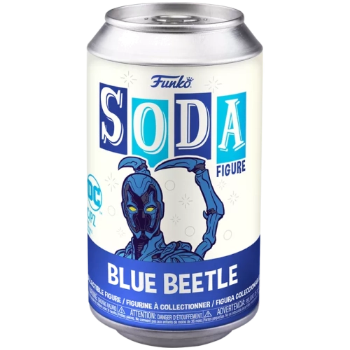 Funko Pop! Blue Beetle Soda Canister with Weapon Chase Glows in the Dark Metallic Box