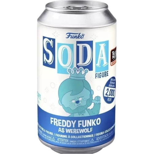 Funko Pop! Freddy Funko as Werewolf (Blue Glow) Soda Canister Box