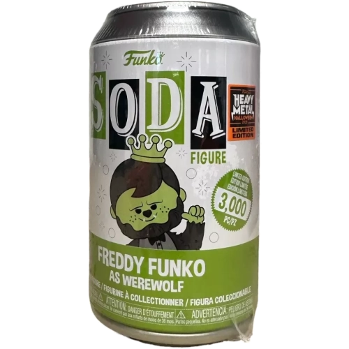 Funko Pop! Freddy Funko as Werewolf (Green Glow) Soda Canister Box