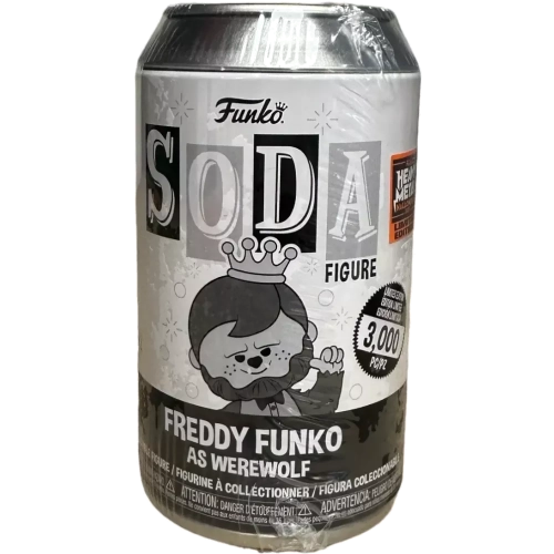 Funko Pop! Freddy Funko as Werewolf (Black and White) Soda Canister Box