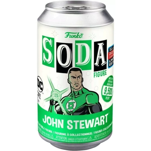 Funko Pop! John Stewart Soda Canister Chase Glows in the Dark Box