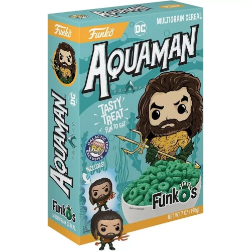 Funko Pop! Aquaman Pocket Pop Multigrain Cereal Vinyl Figure Box