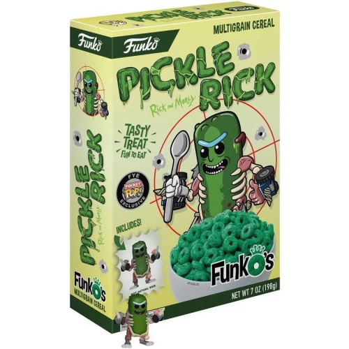 Funko Pop! Pickle Rick Rick and Morty Pocket Pop Multigrain Cereal Box