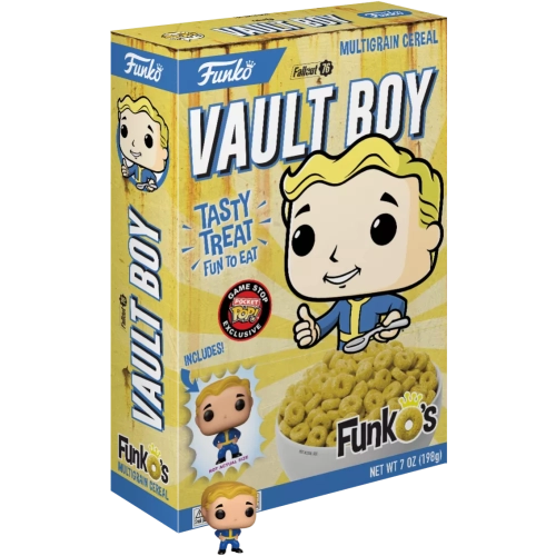 Funko Pop! Vault Boy Fallout 76 Pocket Pop Multigrain Cereal Box
