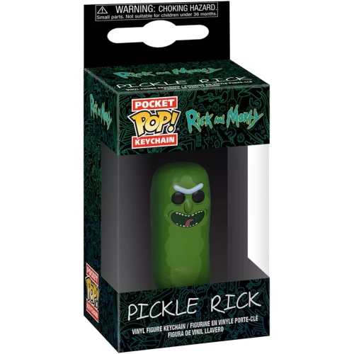 Funko Pop! Pickle Rick Pocket Pop! Keychain Rick and Morty Box