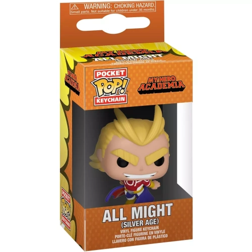 Funko Pop! All Might Pocket Pop! Keychain Silver Age Box