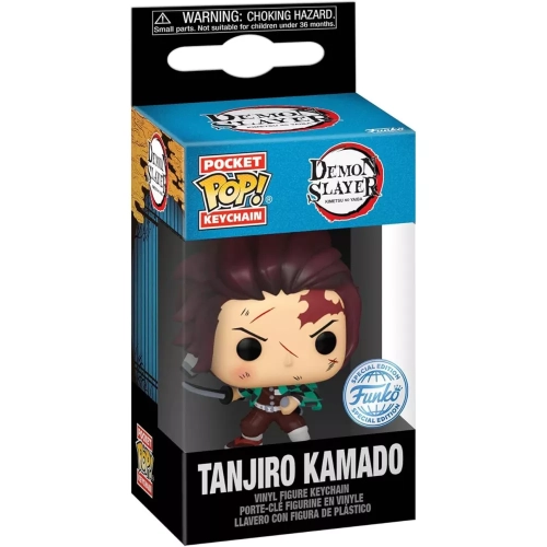 Funko Pop! Tanjiro Kamado Pocket Pop! Keychain Battle Damage Box
