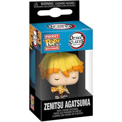Funko Pop! Zenitsu Agatsuma Pocket Pop! Keychain Demon Slayer Kimetsu no Yaiba Box