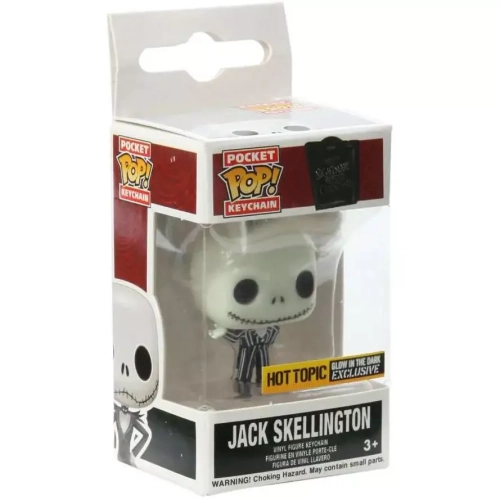 Funko Pop! Jack Skellington Pocket Pop! Keychain Glows in the Dark Box