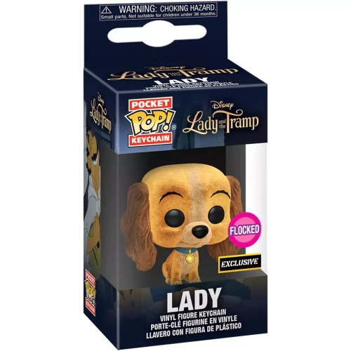 Funko Pop! Lady Pocket Pop! Keychain Flocked Disney Lady and the Tramp Box