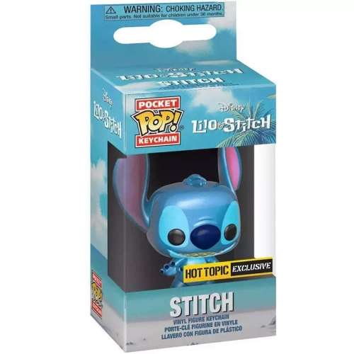 Funko Pop! Stitch Pocket Pop! Keychain Metallic Disney Lilo & Stitch Box