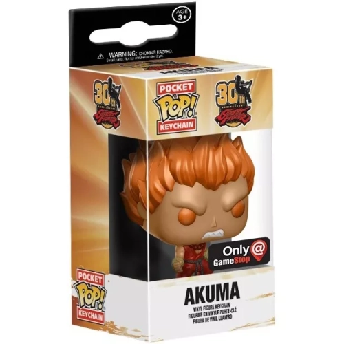 Funko Pop! Akuma Pocket Pop! Keychain 30th Anniversary Street Fighter Box