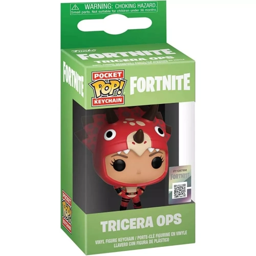 Funko Pop! Tricera Ops Pocket Pop! Keychain Fortnite Box