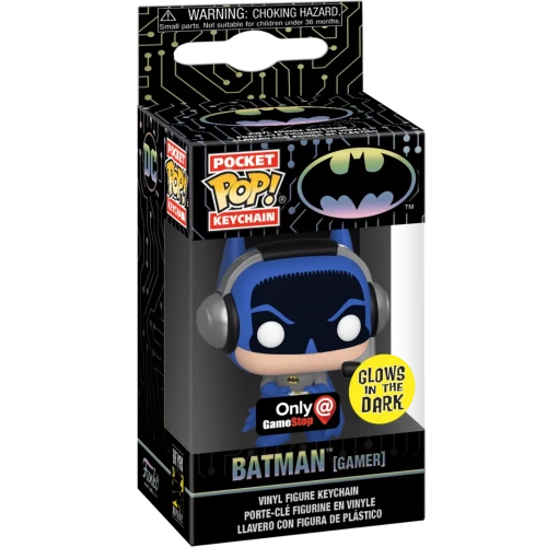 Funko Pop! Batman [Gamer] Pocket Pop! Keychain Glows in the Dark Box