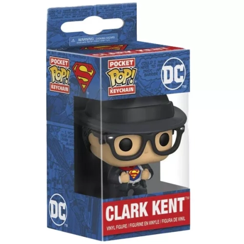 Funko Pop! Clark Kent Pocket Pop! Keychain DC Heroes Box