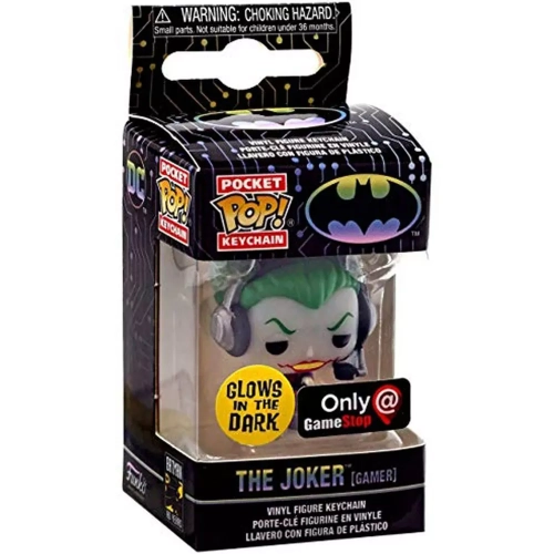 Funko Pop! The Joker [Gamer] Pocket Pop! Keychain Glows in the Dark Box