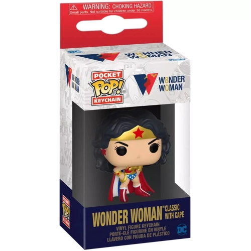 Funko Pop! Wonder Woman Classic with Cape Pocket Pop! Keychain Box