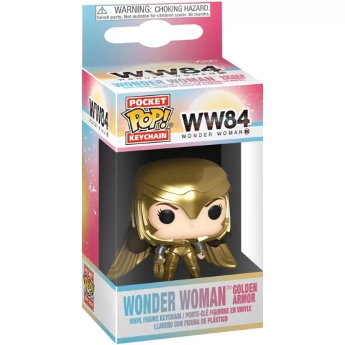 Funko Pop! Wonder Woman Golden Armor Pocket Pop! Keychain Box