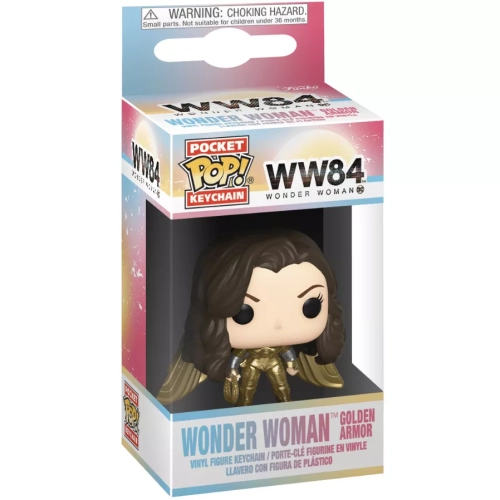 Funko Pop! Wonder Woman Golden Armor Pocket Pop! Keychain Box