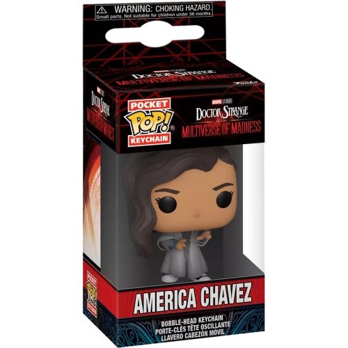 Funko Pop! America Chavez Pocket Pop! Keychain Marvel Studios Doctor Strange in the Multiverse of Madness Box