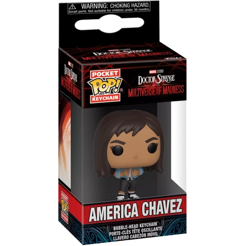 Funko Pop! America Chavez Pocket Pop! Keychain Marvel Studios Doctor Strange in the Multiverse of Madness Box