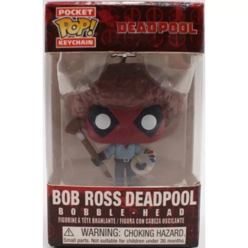 Funko Pop! Bob Ross Deadpool Pocket Pop! Keychain Marvel Box