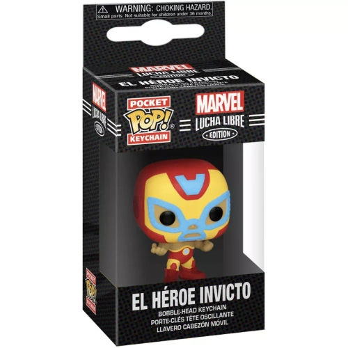 Funko Pop! El Heroe Invicto Pocket Pop! Keychain Marvel Lucha Libre Edition Box